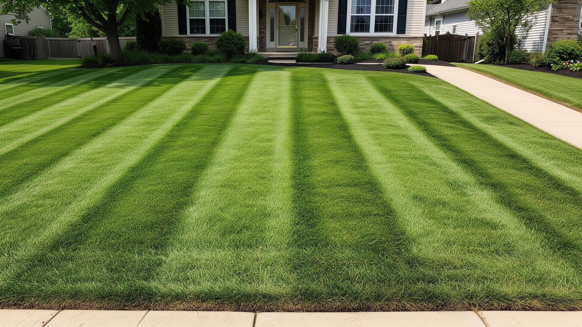Freshly mowed lawn in Bowling Green, Kentucky
